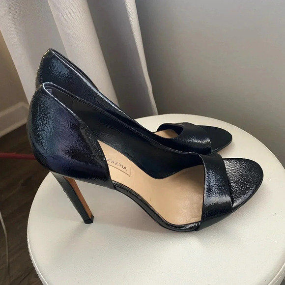 BCBGMAXAZRIA Black Open Toe High Heel Pumps Size 10 | Classic Dress Shoes - Picture 4 of 9